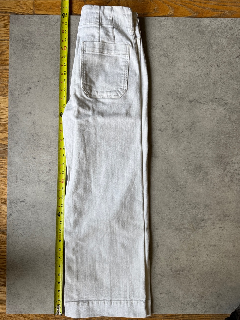 Anthropologie Maeve Colette High-Rise Wide-Leg Jeans | Ivory | Size 27 🤍 - Picture 9 of 11
